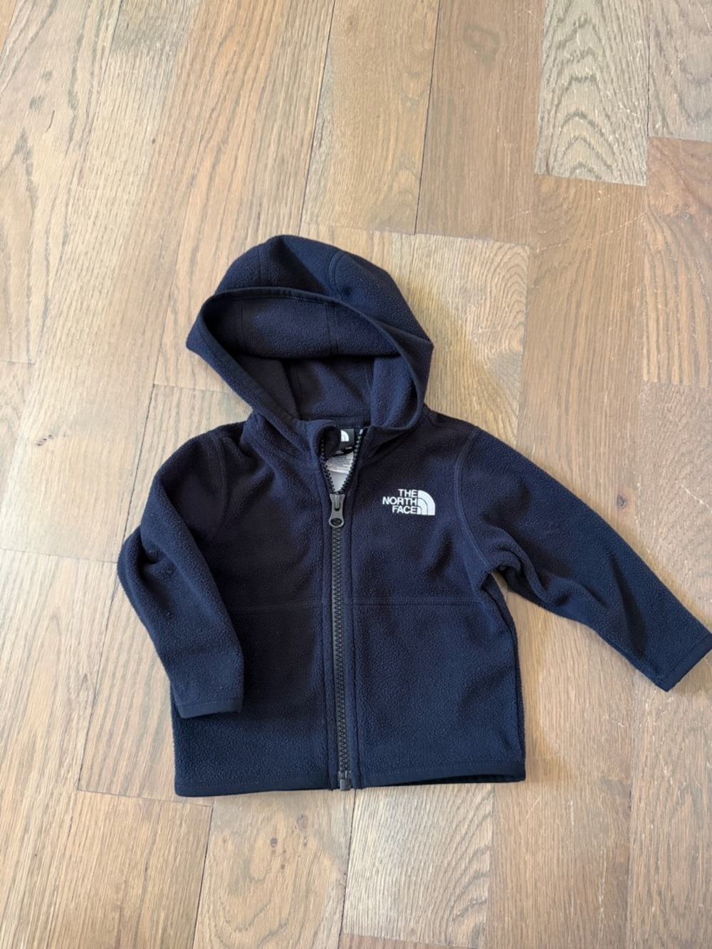 Infant THE NORTH FACE Fleece Hooded Full Zip Jacket BLACK 3-6 Months